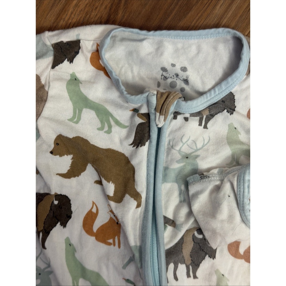 Kickee Pants Baby Boys 6-9 Months Forest Animals Bamboo Footed Sleeper Pajamas - Picture 5 of 5